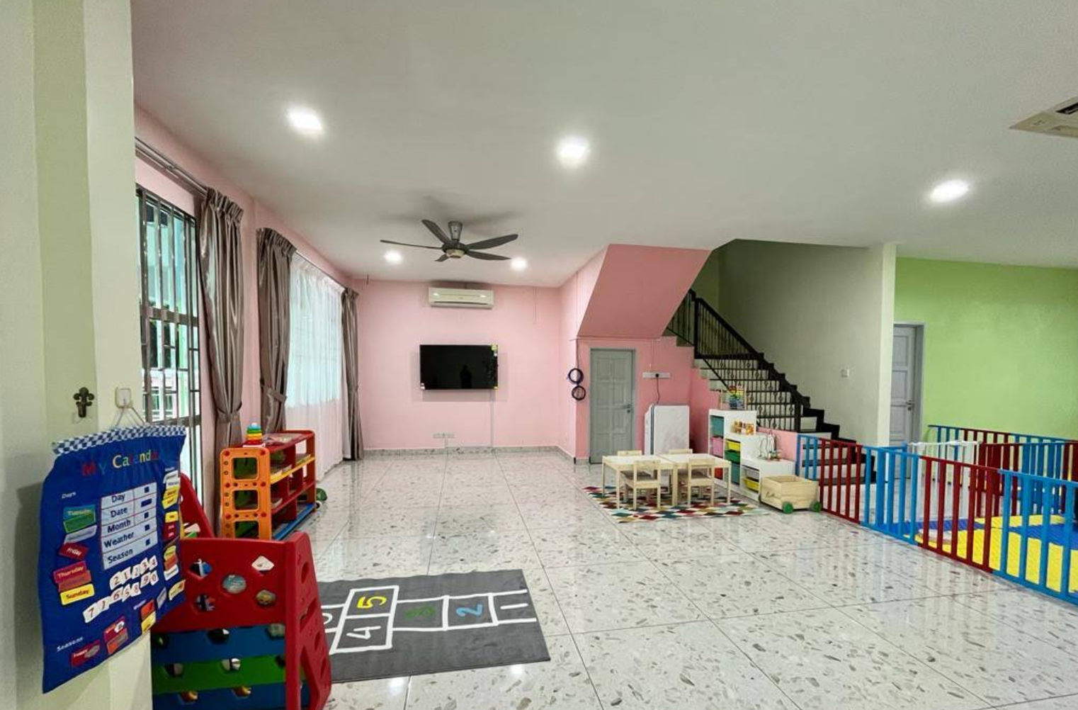 Bright indoor play space at Happy Tree House