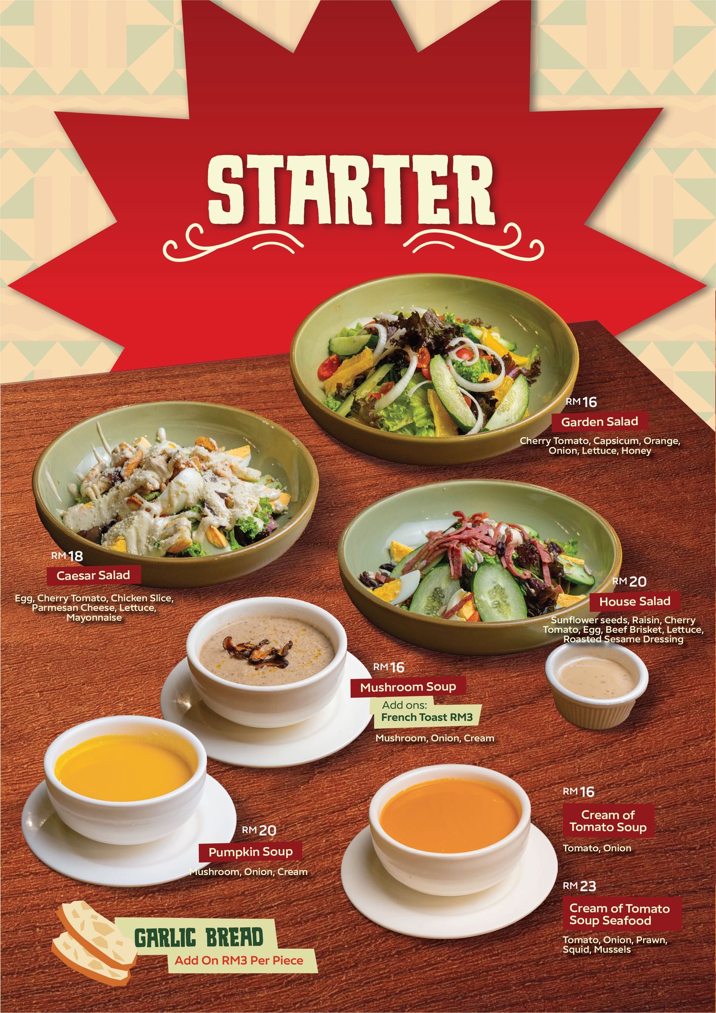 The Well cafe menu visual
